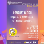 Demonstration gegen den Rechtsruck - für Menschenrechte