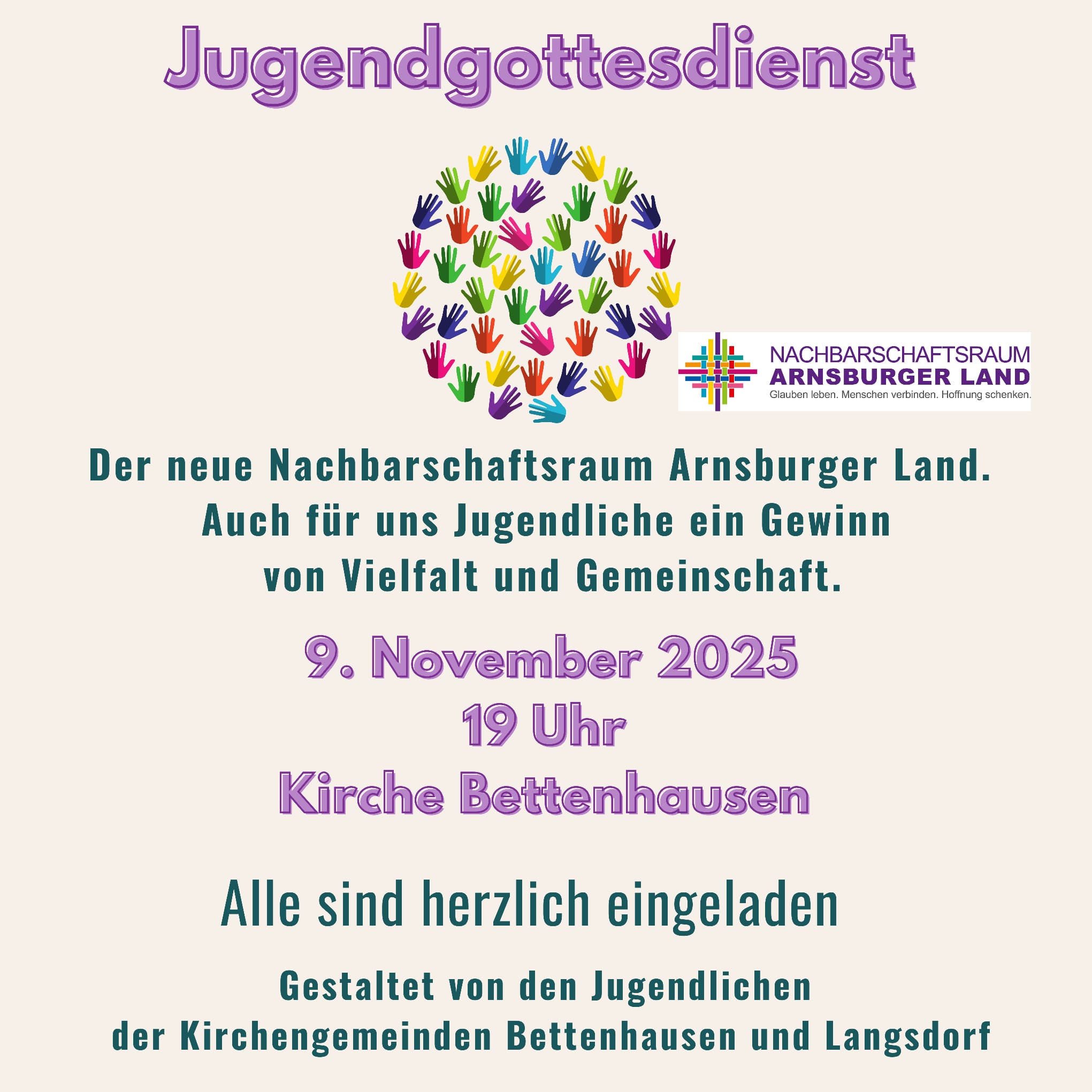 Jugendgottesdienst im Nachbarschaftsraum Arnsburger Land