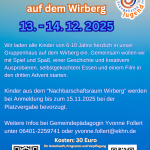 Adventwochenende für Kinder auf dem Wirberg