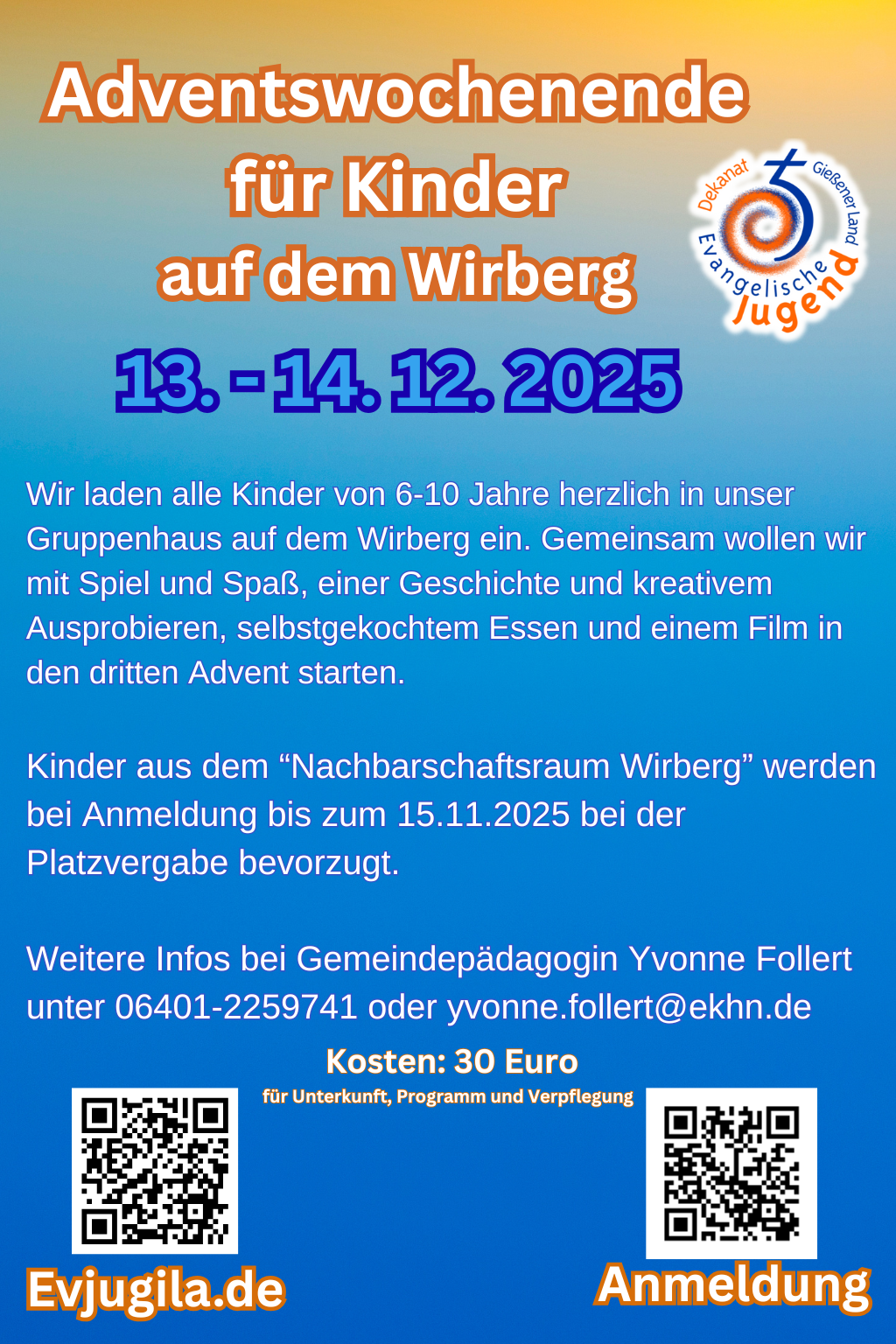 Adventwochenende für Kinder auf dem Wirberg