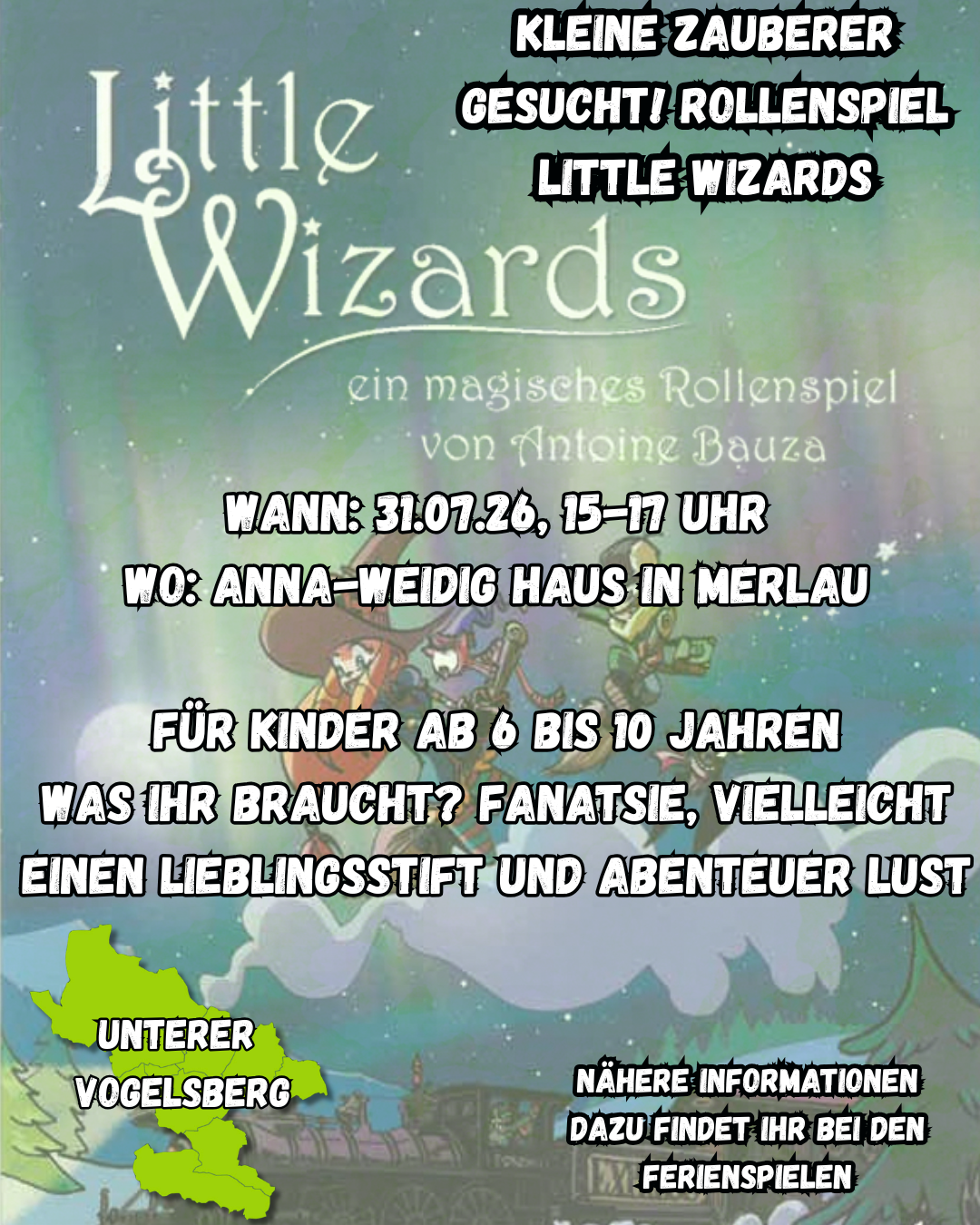 Kleine Zauberer gesucht! – Rollenspiel „Little Wizards“