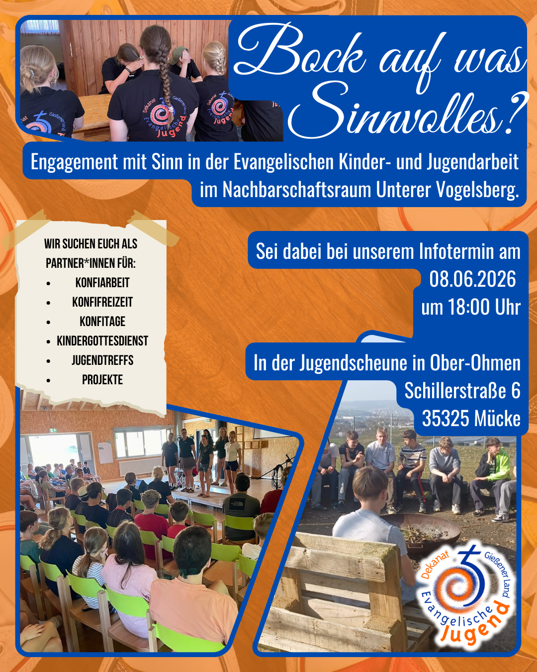 Infoabend: Engagement in der Kinder- und Jugendarbeit im Evangelischen Nachbarschaftsraum Unterer Vogelsberg