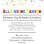 Alle meine Farben – Ein bunter Tag für Kinder ab 6 Jahren