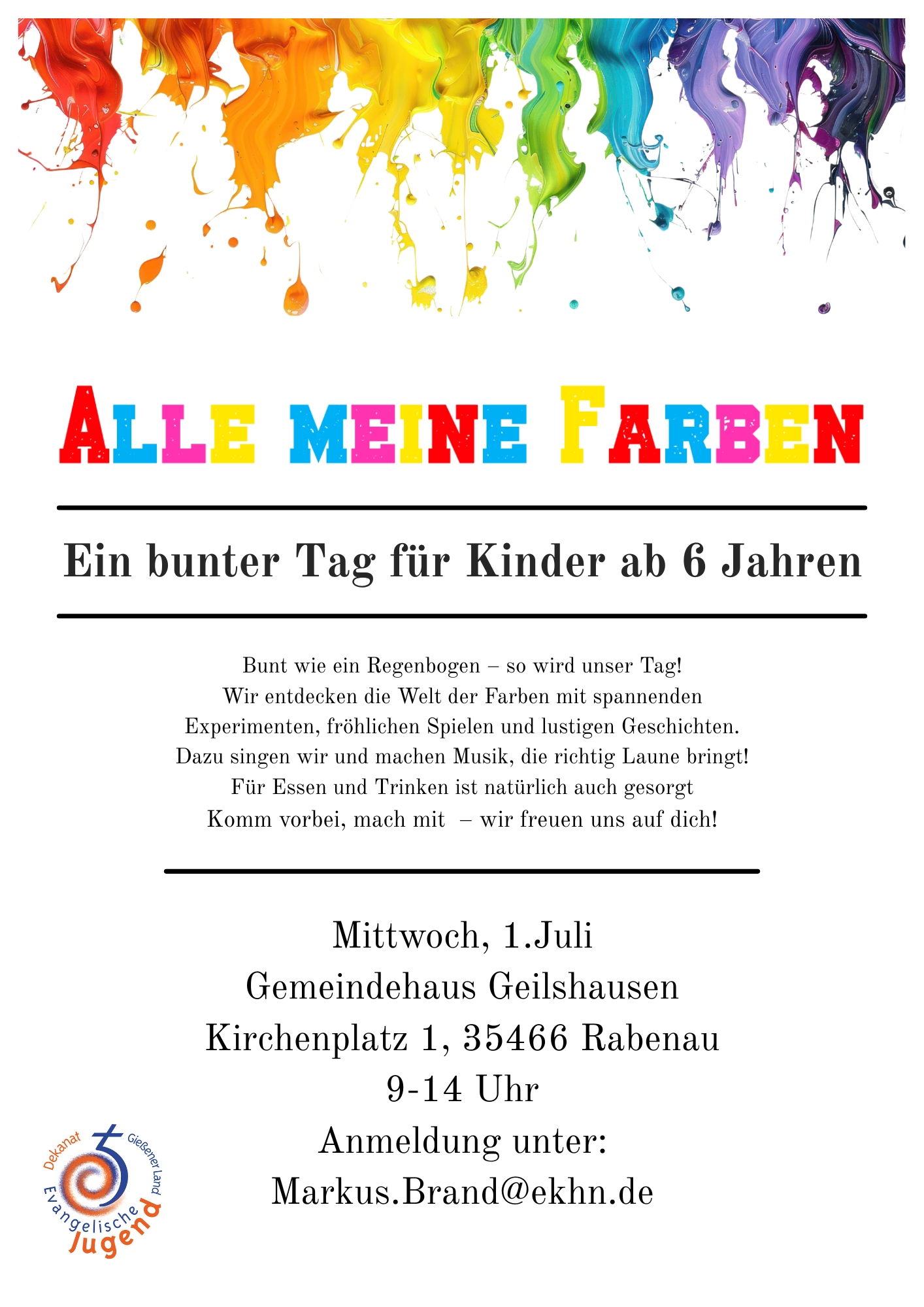 Alle meine Farben – Ein bunter Tag für Kinder ab 6 Jahren
